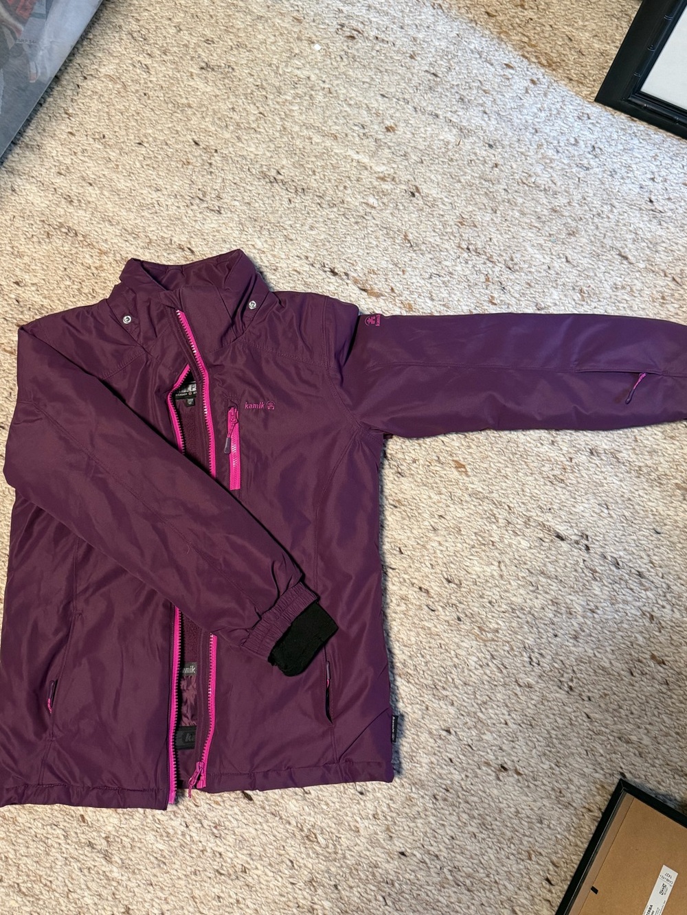Kamik Purple Kids' Winter with Pink Zipper Accents